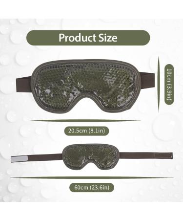 NEWGO Reusable Cooling Eye Mask for Puffy Eyes - Hot Cold Therapy Gel for Migraine, Dark Circles, Dry Eyes - Olive Green - Buy Online on GoSupps.com
