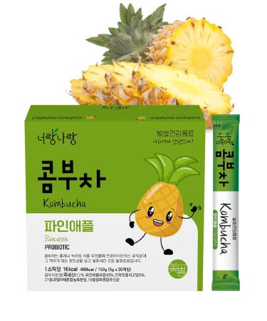 Mippeum Korean Kombucha Tea Powder, 5g x 30 sticks, 5 Flavors, 5.29oz (Pineapple)