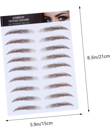 Beavorty 8 pcs eyebrow stickers makeup stickers hair eyebrows brown 6D Hair-Like Eyebrows Stickers 4d tool - Buy Online on GoSupps.com