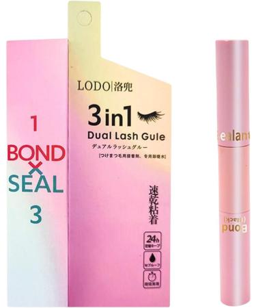 Teksome Bond and Seal Lash Glue | Lash Seal Bond Glue Double-Ended Eyelash Glue Mascara for Women and Girls Long-Lasting Eyelash Glue for Cluster Eyelash Makeup Teksome - Buy Online on GoSupps.com