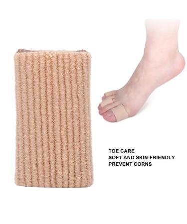 10 pieces of fiber gel toe and finger protection Corns Sleeve anti-abrasion and pain relief overlapping toe shell elastic toe cover finger-toe wrap protection