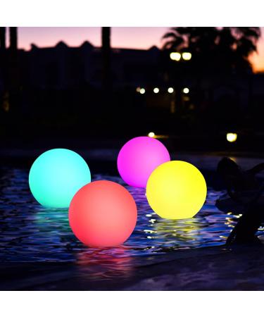 OSALADI Floating Pool Lights Rechargeable Color Changing Pool Ball Lights with Remote IP68 Waterproof LED Glow Floating Night Lights for Pond Garden Party 4 Pack - Buy Online on GoSupps.com