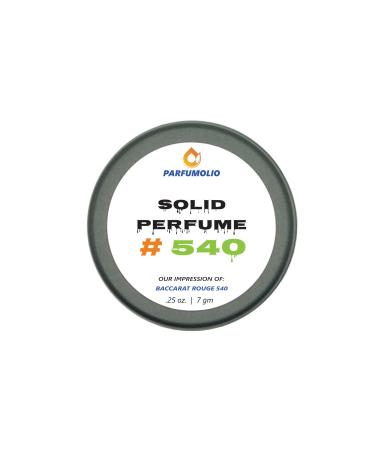 Solid Perfume #540 Inspired by Baccarat 540 Replica Fragrance Unisex Portable Non-Spill Fragrance Concentrated Long Lasting Dupe 7gm / 0.25 oz