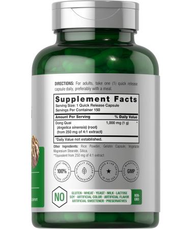 Horb ach Dong Quai Capsules | 1000mg | 150 Count | Non-GMO and Gluten Free Supplement | Traditional Herb - Buy Online on GoSupps.com