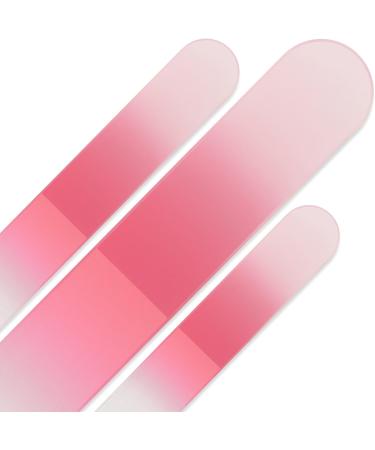 Double Sided Finger Nail Files - Mont Bleu Premium Set of 3 Glass Nail Files in Pouch - Genuine Czech Tempered Glass - Handmade gifts for mum - Washable Nail Files - Rescue Your Nails White Carnation - Buy Online on GoSupps.com