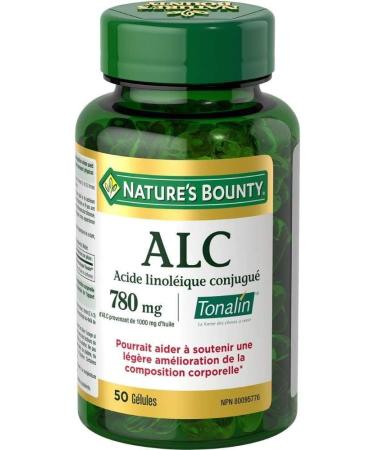 Nature's Bounty CLA Pills Supplement May Help Support a Modest Reduction in Fat Mass 780 mg 50 Softgels