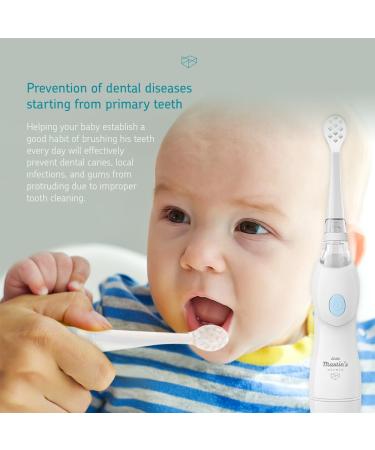 Little Martin's Toddler Electric Toothbrush for Infants & Kids - LED Light Auto Timer Sonic Soft Vibrating - Battery Operated (Blue) - International Shipping Available - Buy Online on GoSupps.com