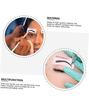 MAGICLULU 480 Pcs Eyebrow Stickers Eyebrow Card Brow Makeup Stencil Non-woven Fabric White Disposable Tool - Buy Online on GoSupps.com