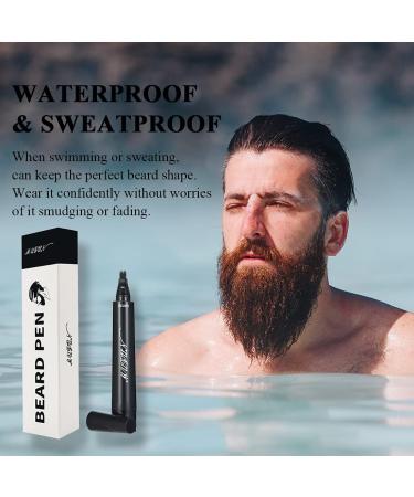 2 Pack Beard Pen for Men Long Lasting Coverage Natural Finish Enhances Facial Hair and Beard Color Waterproof (Light Brown) - Buy Online on GoSupps.com