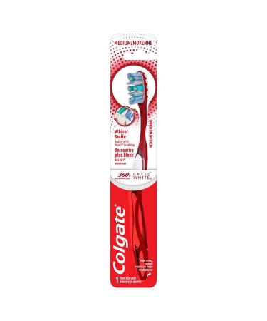 Colgate Optic White 360 Toothbrush Med - Size 1ct - Buy Online on GoSupps.com