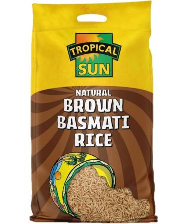 Tropical Sun Natural Brown Basmati Rice Salad Biryani Sushi Nutty Whole Grain Bran Wheat 5kg Pack of 2 with Welari Thank You Card | (2pack) - Buy Online on GoSupps.com