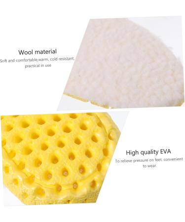Winter Warm Insoles for Men & Women | Fluffy Thermal Slipper Inserts | Heated Shoe Pads for Outdoor Use - Beige 7.5 - Buy Online on GoSupps.com