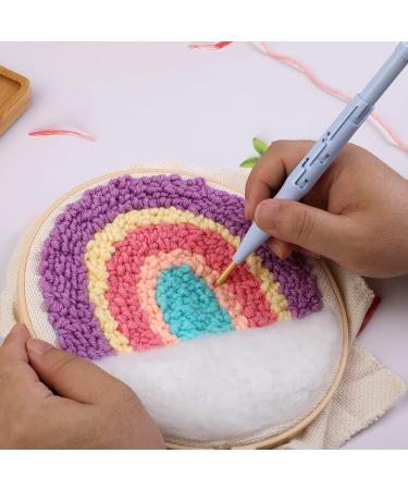 Jupean Embroidery Punch Needle Kit for Beginners - 156 PCS Punch Needle Tool, Embroidery Hoops, Thread, Needles - Buy Online on GoSupps.com
