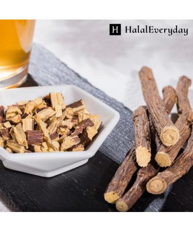 Natural Licorice Root Sticks - 100g (1/4 lb) - Vegan & Halal - 10-15 Sticks, 6-8 inches - All Natural - Buy Online on GoSupps.com