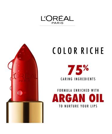 L'Oreal Paris Colour Riche Satin Lipstick 315 True Red - Hydrating Formula - 0.13 oz - Buy Online on GoSupps.com