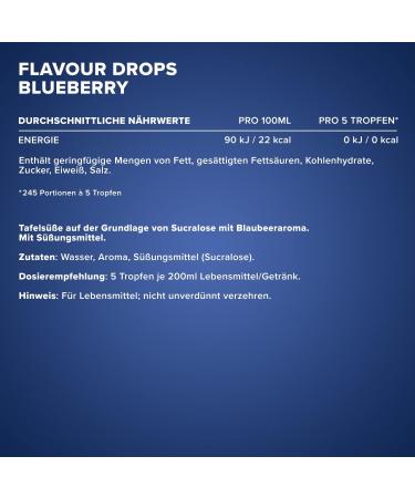 Ironmaxx Blueberry Flavor Drops - 50ml | Calorie-Free & Sugar-Free | Vegan Aromas for Food Sweetening | Practical Dripper Closure - Buy Online on GoSupps.com