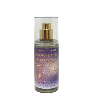 Bath & Body Works Snowflakes & Cashmere Fine Fragrance Mist Travel Size Mini Purse Spray 2.5 Ounce (Snowflakes & Cashmere) Snowflakes & Cashmere 2.5 Fl Oz (Pack of 1)