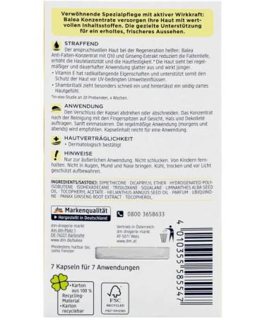 Balea Q10 Anti-Wrinkle Concentrate 7 Capsules - Buy Online on GoSupps.com