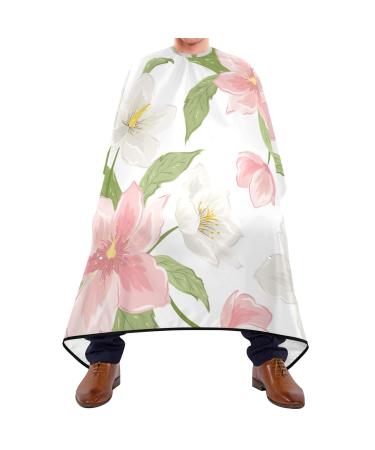 Waterproof Barber Cape -rose flower pattern Cheetah Haircut Bib for Men Unisex Hair Cutting Cape(8rp1a)