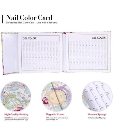  ZJchao Nail Presentation Book 2 Types of Nail Color Display Board Books Nail Polish Color Display Card Board (Card Book - Buy Online on GoSupps.com