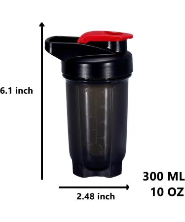 YayoNung 300ml Protein Shaker Bottle - Leak-Proof BPA Free with Sieve & Scale - Perfect for Fitness & Supplements (Black & Gray 2pcs) - Buy Online on GoSupps.com