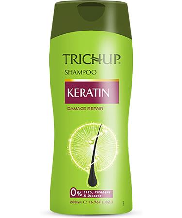 Trichup 100% Natural Keratin Nourishing Shampoo Without Parabens and Silicone for Dry and Frizzy Hair (200 ml) - Buy Online on GoSupps.com