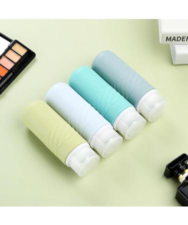 Gemice Travel Bottles for Toiletries CAA Approved 90ml Silicone Travel Bottles Leak Proof Squeezable Travel Size Containers Travel Essentials for Lotion Soap Liquid Shampoo BPA Free(4 Pack) Mint - Buy Online on GoSupps.com