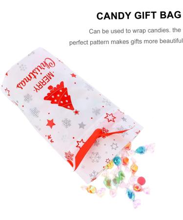 Abaodam 50pcs Creative Storage Christmas Printing Ing Style Draw Theme Candy Bags Cartoon Decorative 23x14.7 cm White - Buy Online on GoSupps.com
