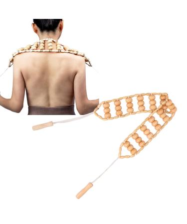 Wood back massage scooter hand excavator meridiane fatigue relief detox back massage tool wooden massage roller for back neck shoulders legs