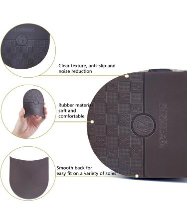 DICOSMETIC 2 Pairs Repair Sole Pads - 7mm Thick Anti-Slip Rubber Shoe Protector for Sneakers & Leather Shoes - Coconut Brown Replacement Heel Grips - Buy Online on GoSupps.com