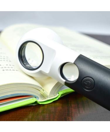 Handheld LED Light 16 Times Double Layer High Magnification Glass Glass Identifying Antique Reading Good Times - Buy Online on GoSupps.com