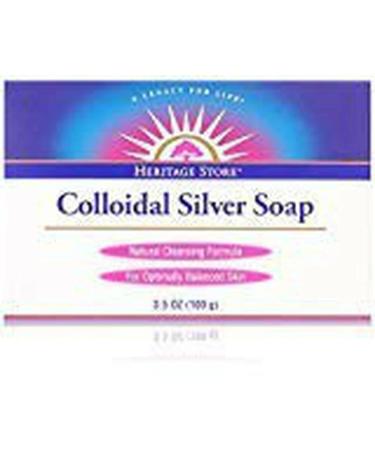 Heritage Store Colloidal Silver Soap, 3.5 Ounce (Pack of 2)