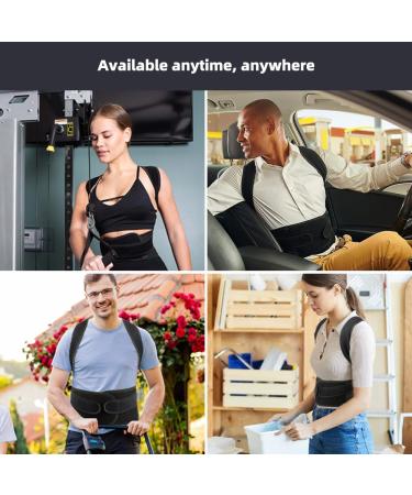 Adjustable Posture Corrector for Women and Men - Comfortable Back Brace for Shoulder, Neck, and Lumbar Support - Upper and Lower Back Correction - Size XL - Buy Online on GoSupps.com