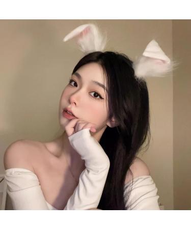 DUJIAOSHOU 2 Pairs Alligator Hairpins Bunny Ears Women Bunny Hair Clips Cosplay Rabbit Ear Headdress Hair Clip Accessories Plush Aldult - Buy Online on GoSupps.com