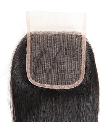 Buy Mila Real Hair Lace Closure (4x4) - Free Part Glow Brazilian Virgin Remy Hair - Natural Black 16/40cm - Premium Quality Human Hair Closure - Buy Online on GoSupps.com