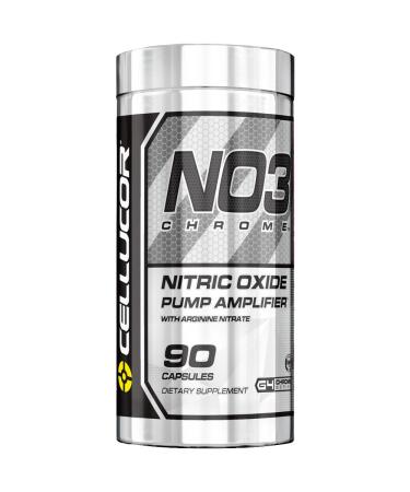 Cellucor NO3 Chrome Nitric Oxide Supplements with Arginine Nitrate for Muscle Pump & Blood Flow, 90 Capsules, G4 Capsules 90 Count (Pack of 1)