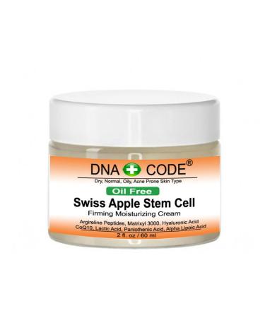 OIL FREE- Swiss Apple Stem Cell Cream w/Argireline  Matrixyl 3000  Hyaluronic Acid  CoQ10. Big 2 OZ 2 Fl Oz (Pack of 1)