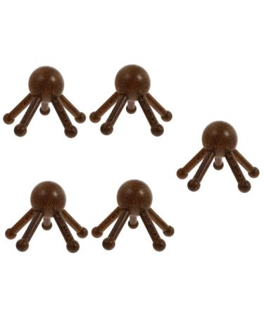 FOMIYES 5 STK Massage device with five claws Thai massage gear made of wood massage devices Hand massager scalp massage scraping tool W scher scalp massager head massager made of wood