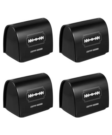 Fomiyes 4 piece of blade storage box waste disposal box from tin bank recycling razor storage autumn razor razor razor carer donor case travel razor bracket