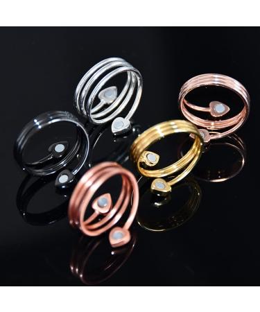 Vicmag Copper Magnetic Rings for Arthritis Pain Relief - Adjustable Pure Copper Therapy Rings for Men & Women - Rose Gold Gift Box Included - Buy Online on GoSupps.com
