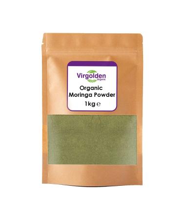 Organic Moringa Powder 1kg by Virgolden Organic - Moringa Tea Smoothies Drinks Moringa Leaf Powder Certified Organic