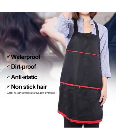 FILFEEL Salon Stylist Apron - Fashionable Black Hairdressing Cape for Adults | Ideal for Hair Cutting & Barber Use | International Shipping Available - Buy Online on GoSupps.com
