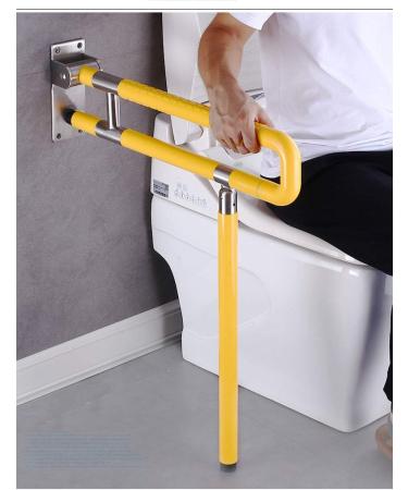 Bathroom Grab Bar Safety Support Rail Foldable Grab Bars For Bathroom Safety Flip Up Bathroom Grab Bar With Grip Toilet Rail With A - Buy Online on GoSupps.com