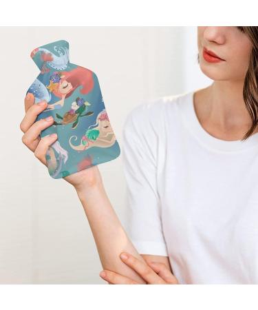 Mermaid Hot Water Bottle with Lid | Rubber Pain Relief Bag for Cramps Foot Warmer & Cold Therapy - International Shipping - Buy Online on GoSupps.com