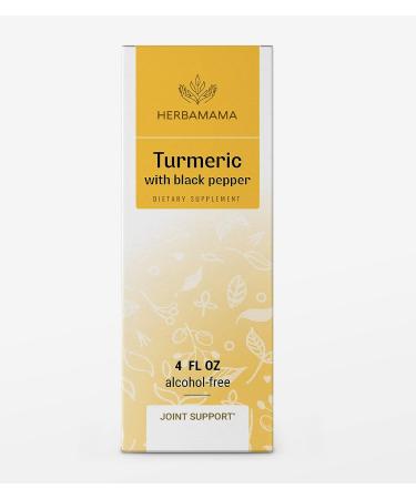 Organic Turmeric Curcumin Liquid Drops with Black Pepper - 4 fl oz | Alcohol-Free & Vegan Formula - Buy Online on GoSupps.com