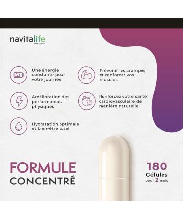 Citrate de Potassium Complex 1800 mg + Chlorure de Potassium 600 mg | Double Action Premium Compl ment Sportif Maintien Musculaire Tension Art rielle | Absorption Maximale 180 Capsules - Buy Online on GoSupps.com
