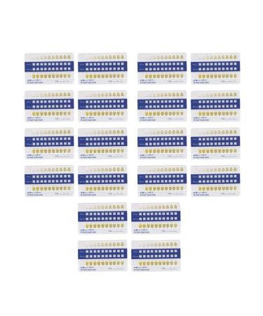 Healifty 40pcs Teeth Whitening Shade Guide Porcelain Tooth Bleaching Shade Chart Dental Equipment for Household Oral Care White