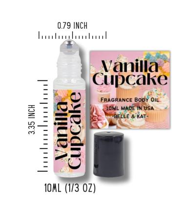 Fragrance Body Oil Roll-On Scented Vanilla Cupcake - 0.33 Fl Oz (10ml) for Men & Women - 100% Fragrance Oil - No Alcohol Fillers - Can Also Use as Diffuser Oil - Made in USA Vanilla Cupcake (Fragrance Body Oil Roll-On) - Buy Online on GoSupps.com
