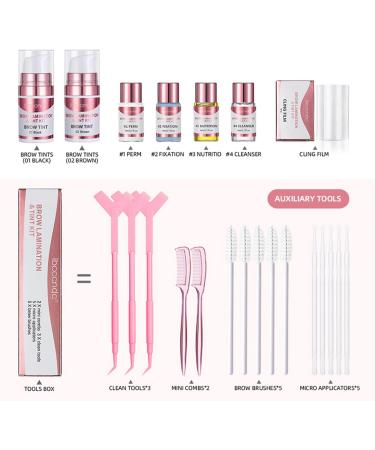 Kit Professionnel de Permanente et de Teinture Sourcils Stratification et Teinture Sourcils pour un Usage Domestique Facile S r Look Personnalisable pour Effets Naturels ou Dramatiques  - Buy Online on GoSupps.com