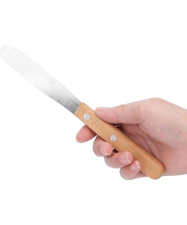 Premium Stainless Steel Gypsum Spatula with Wooden Handle Ideal Mixing Knife for Dental Materials & Accessories - Buy Online on GoSupps.com